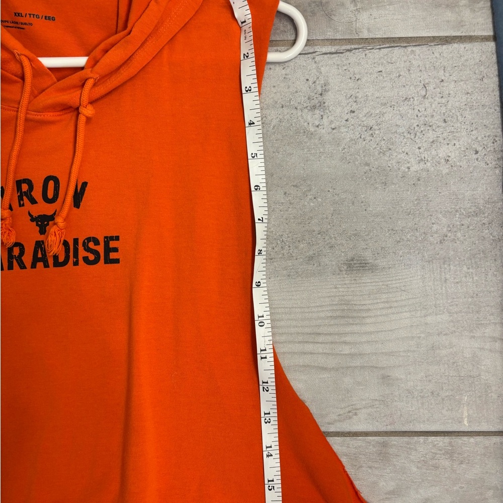 Under Armour Orange Sleeveless Hoodie Tank Top - Picture 6 of 7